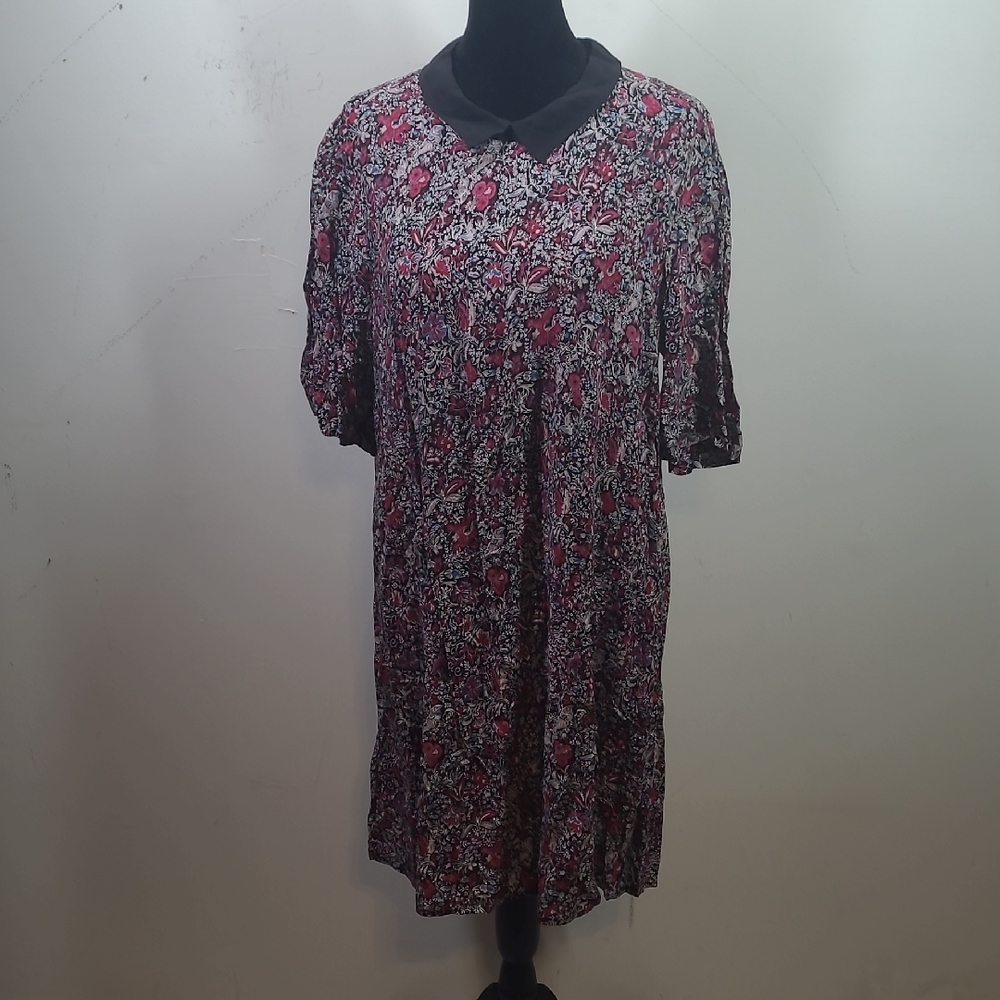 BCBGeneration Black and Red Floral Dress